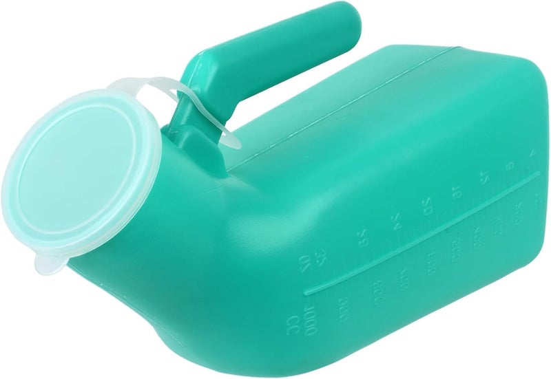 ilyever 2 Pack Urinals,1000ml Thick Pee Bottles with Lid,Spill Proof Urinal Bottle for Car,Hospital,Elderly & Incontinence - Image 3